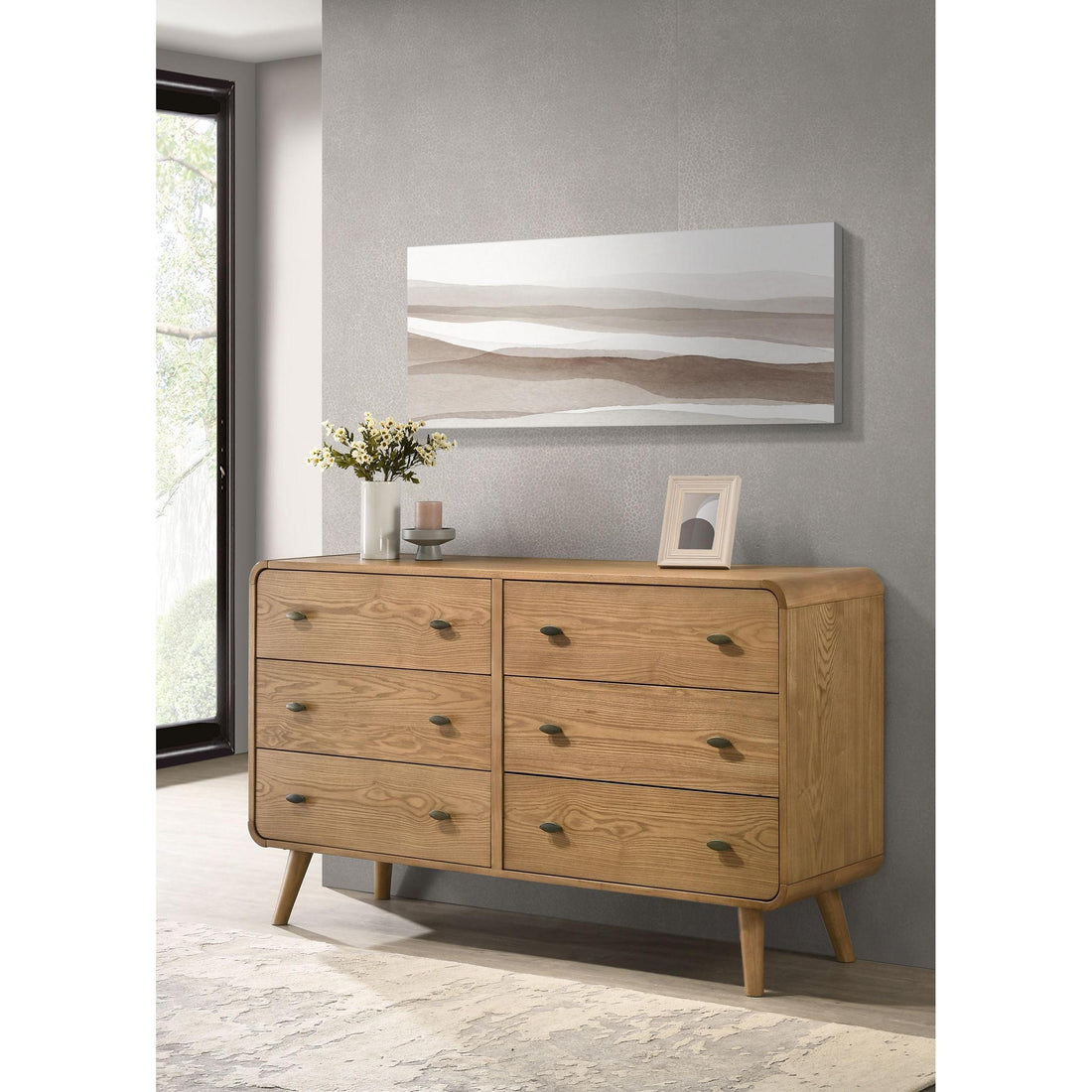  Coaster Furniture Robyn 225093 6-drawer Bedroom Dresser - Light Ash IMAGE 1