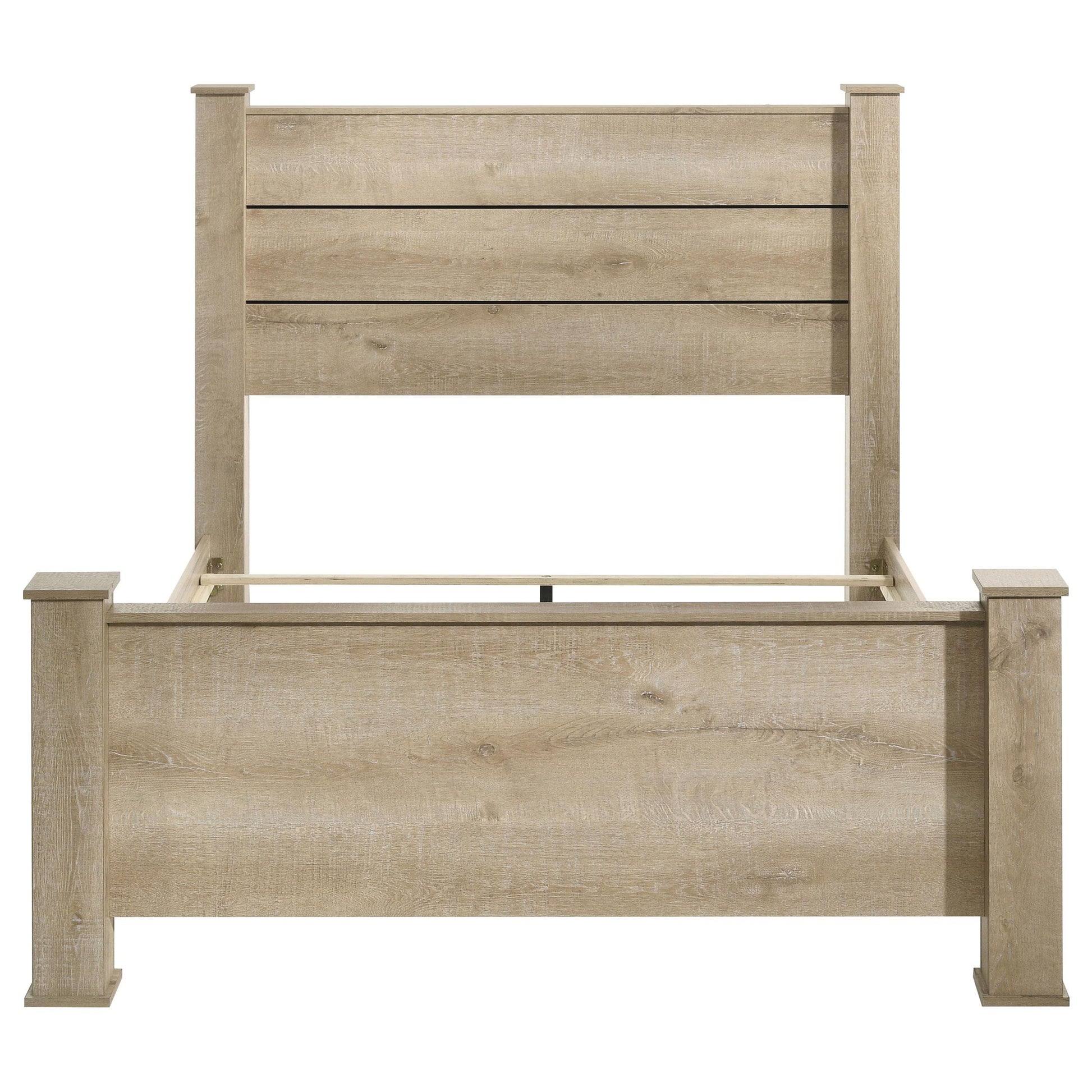  Coaster Furniture Oakglen 225101KE 55-inch Eastern King Panel Bed - Weathered Oak IMAGE 2