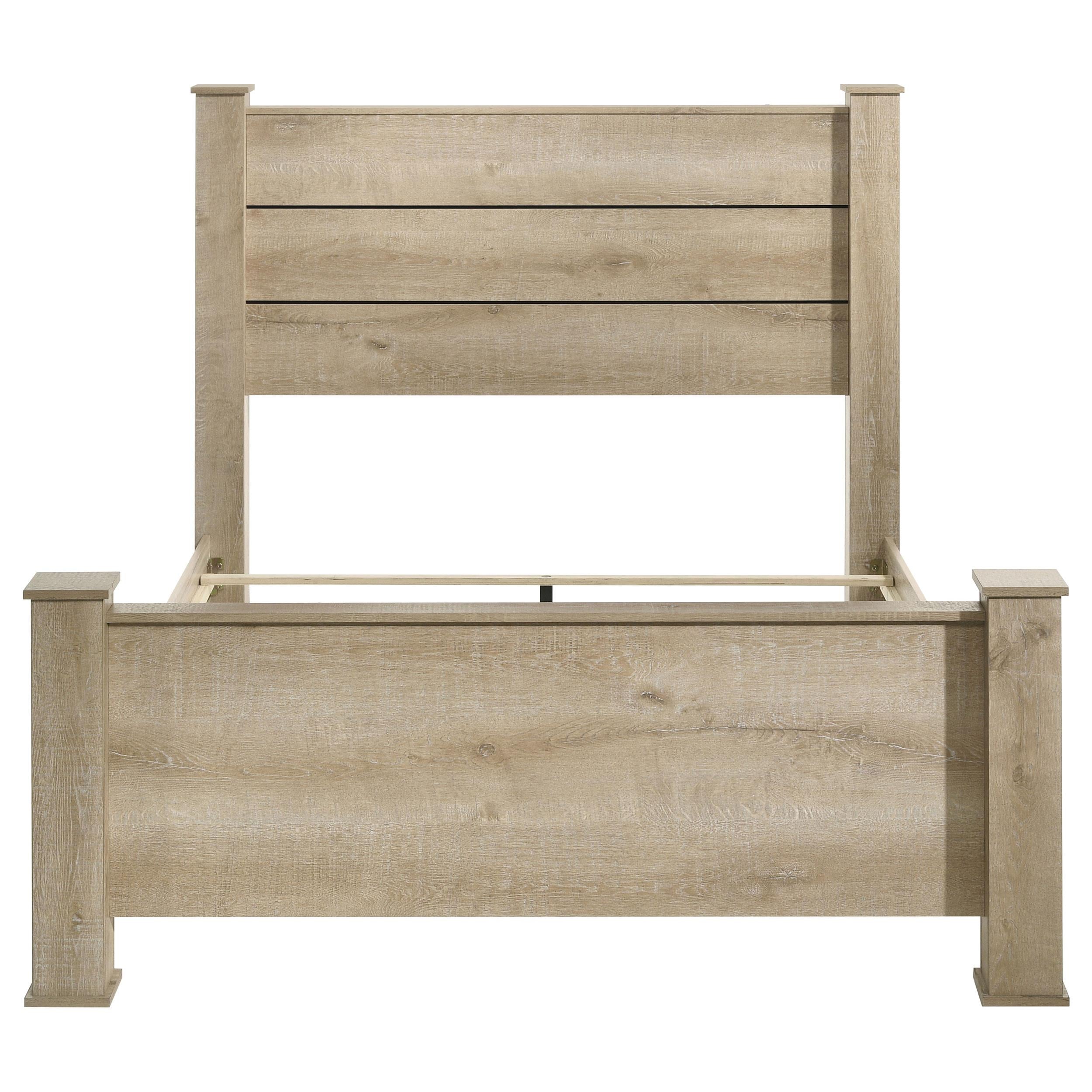  Coaster Furniture Oakglen 225101KE 55-inch Eastern King Panel Bed - Weathered Oak IMAGE 2