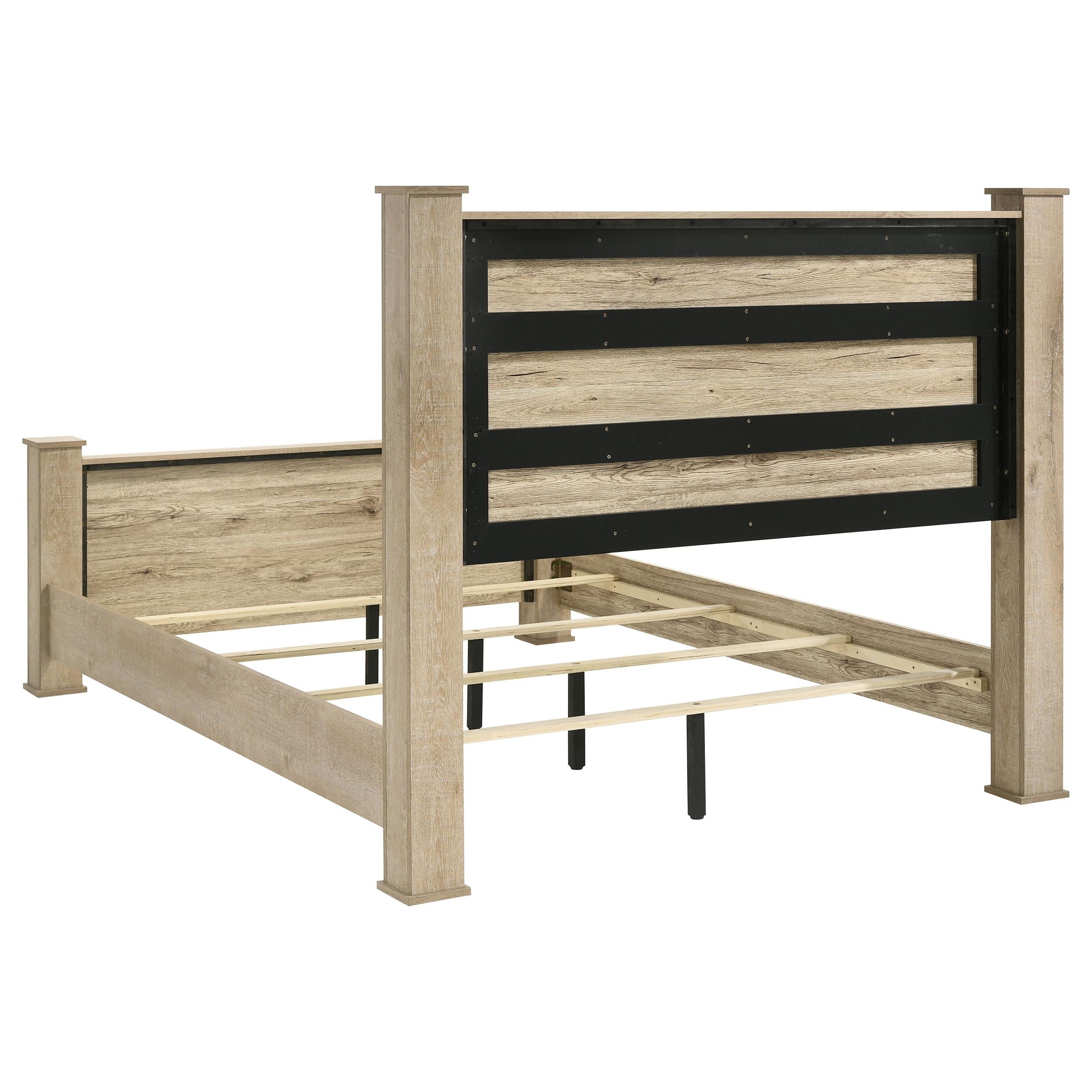  Coaster Furniture Oakglen 225101KE 55-inch Eastern King Panel Bed - Weathered Oak IMAGE 5