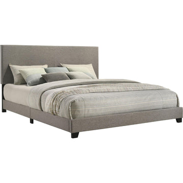  Coaster Furniture Dorian 300851KE Fabric Upholstered Eastern King Panel Bed - Taupe IMAGE 1