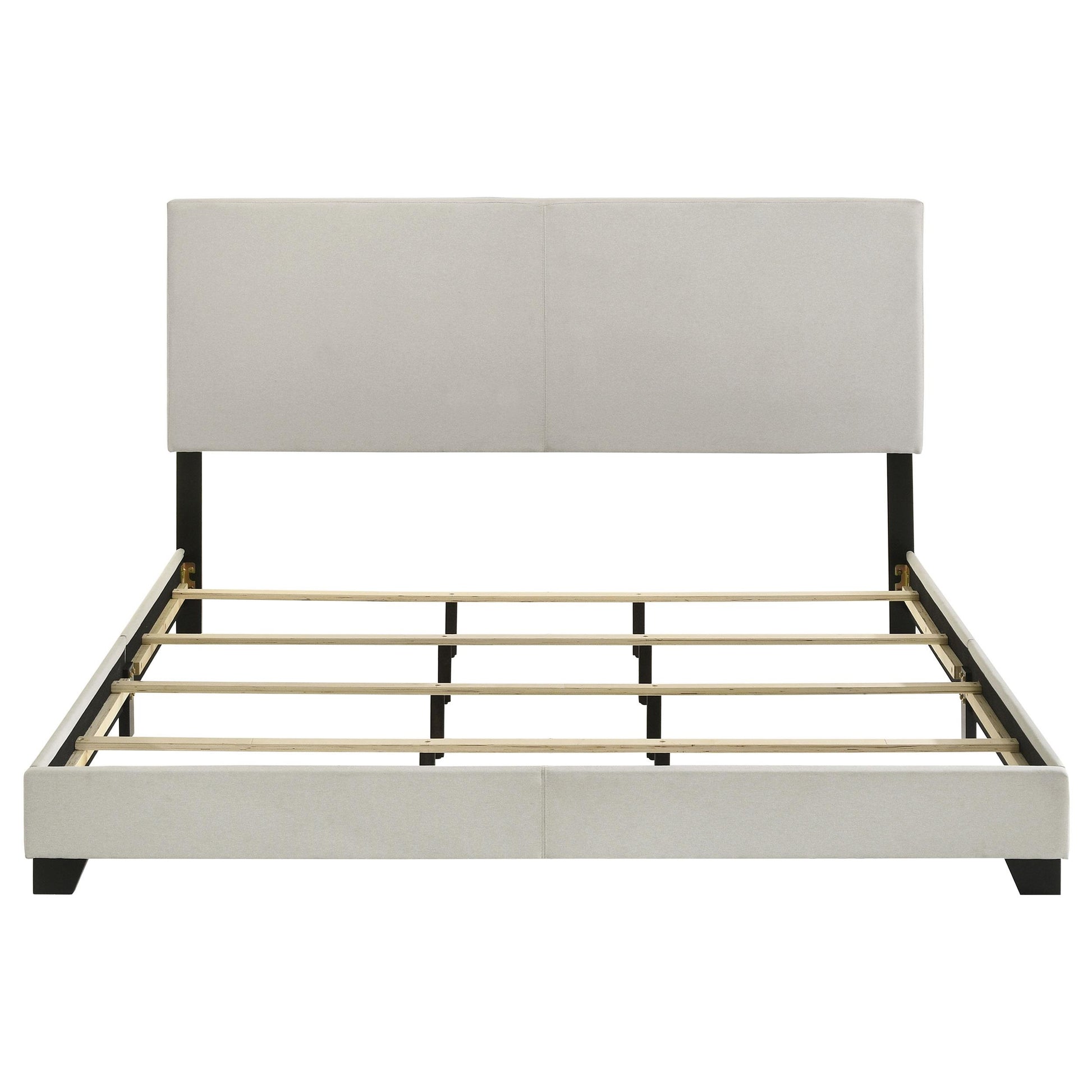  Coaster Furniture Dorian 300852KE Fabric Upholstered Eastern King Panel Bed - Cream IMAGE 5