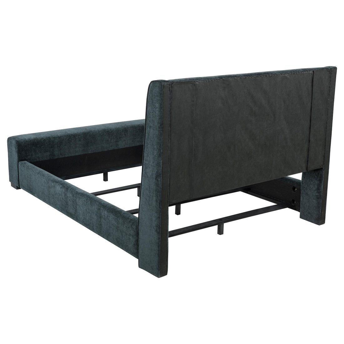  Coaster Furniture Preston 305821Q Upholstered Queen Audio Flame Visualizer Bed - Dark Blue IMAGE 1