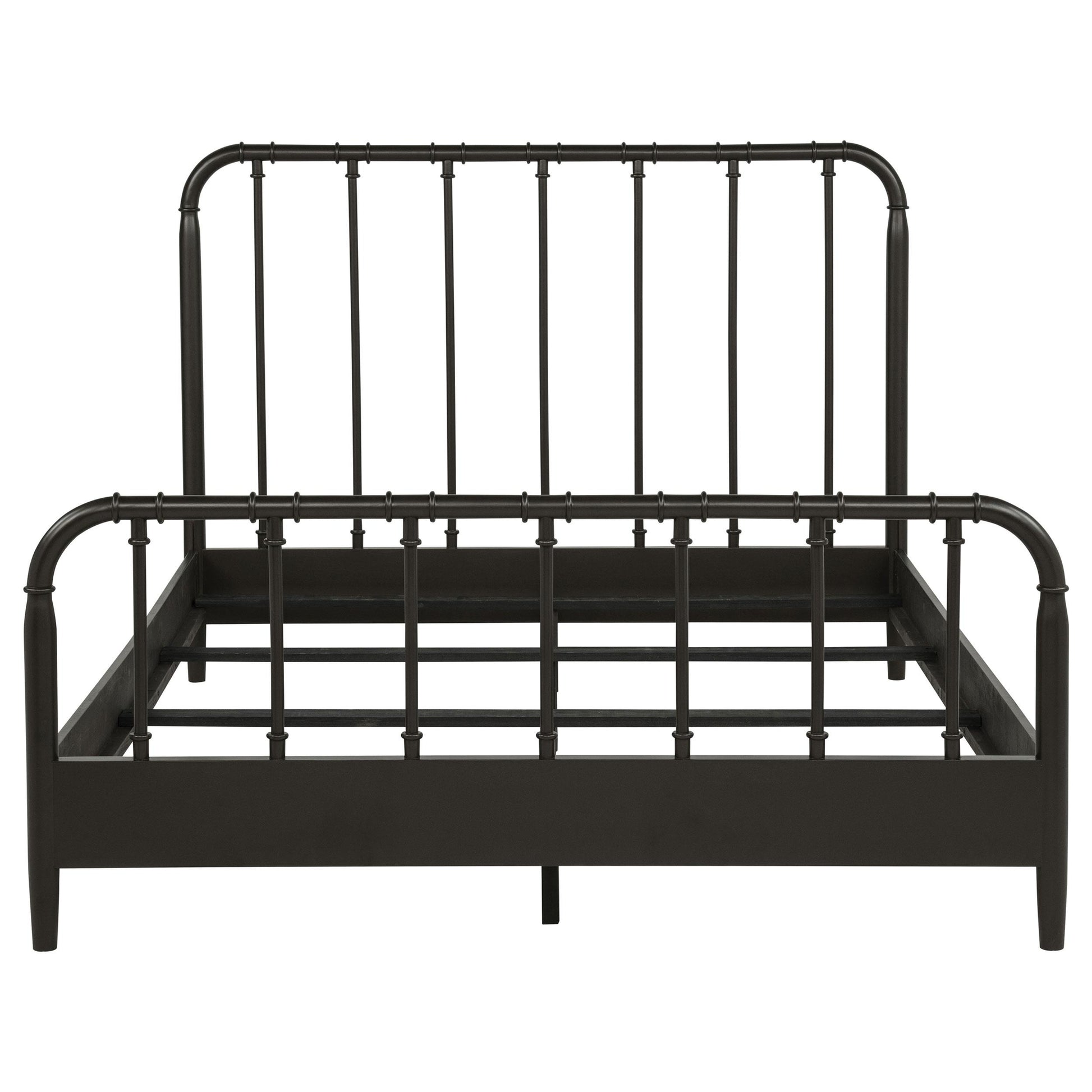  Coaster Furniture Rocco 310035Q All Wood Water Pipe Open Frame Queen Bed - Dark Bronze IMAGE 4