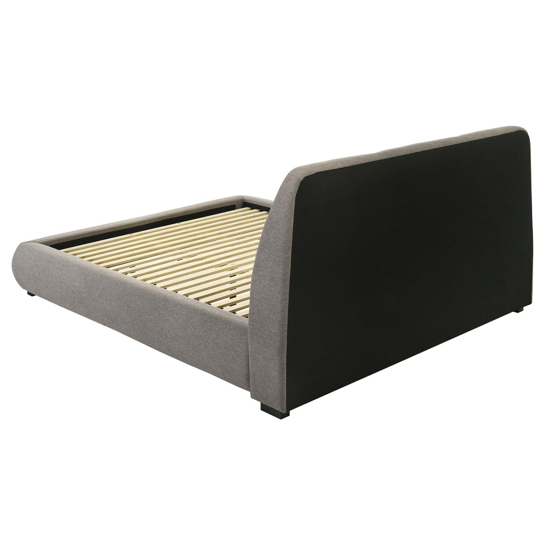  Coaster Furniture Mokena 310090KE 46-inch Upholstered Eastern King Platform Bed - Taupe IMAGE 1