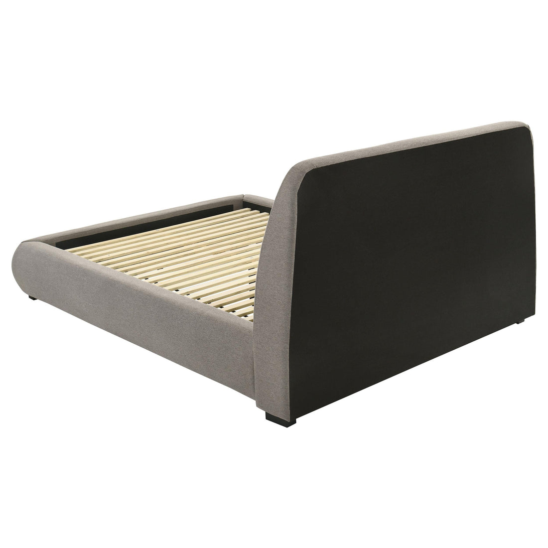  Coaster Furniture Mokena 310090Q 46-inch Upholstered Queen Platform Bed - Taupe IMAGE 1