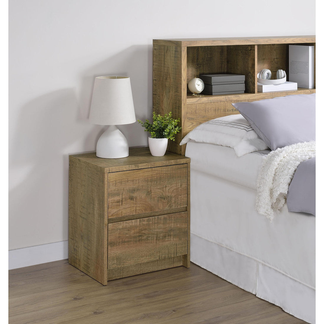  Coaster Furniture Westpark 315902 2-drawer Nightstand LED Lights and USB - Mango IMAGE 1