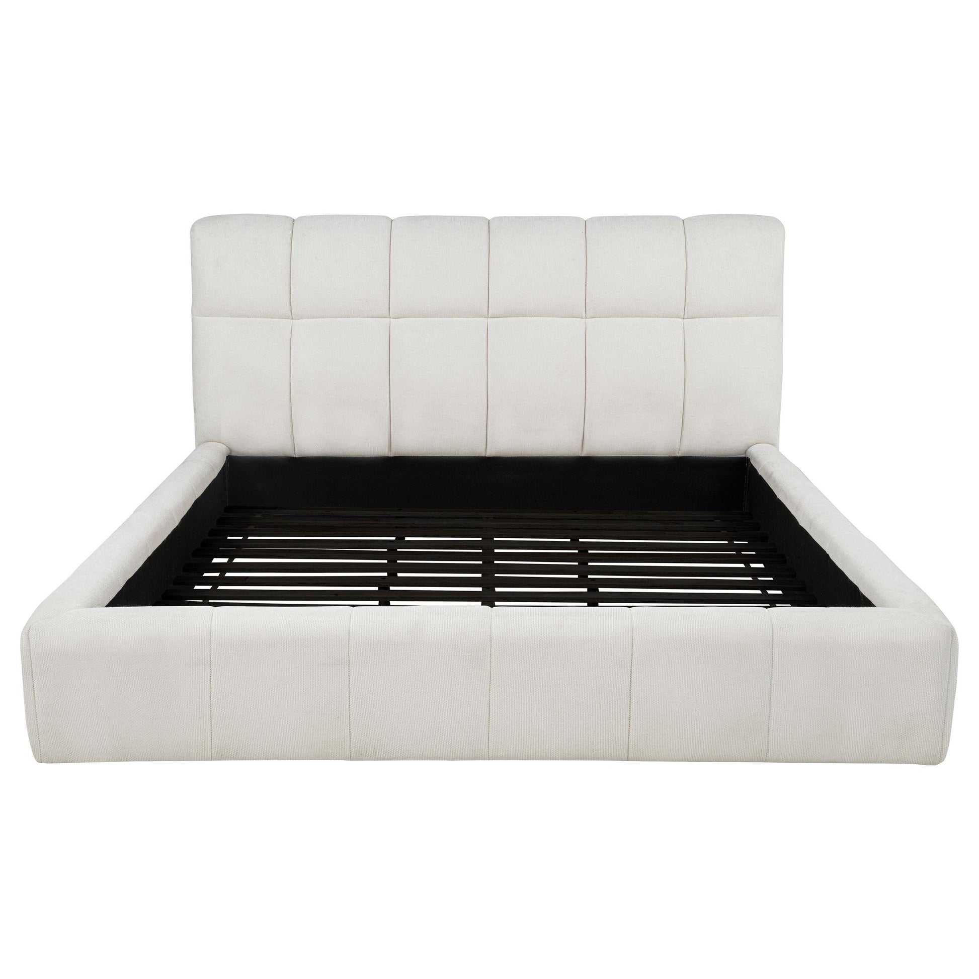  Coaster Furniture Nollet 315917CRMKE 48-inch Upholstered Eastern King Platform Bed - Cream IMAGE 4