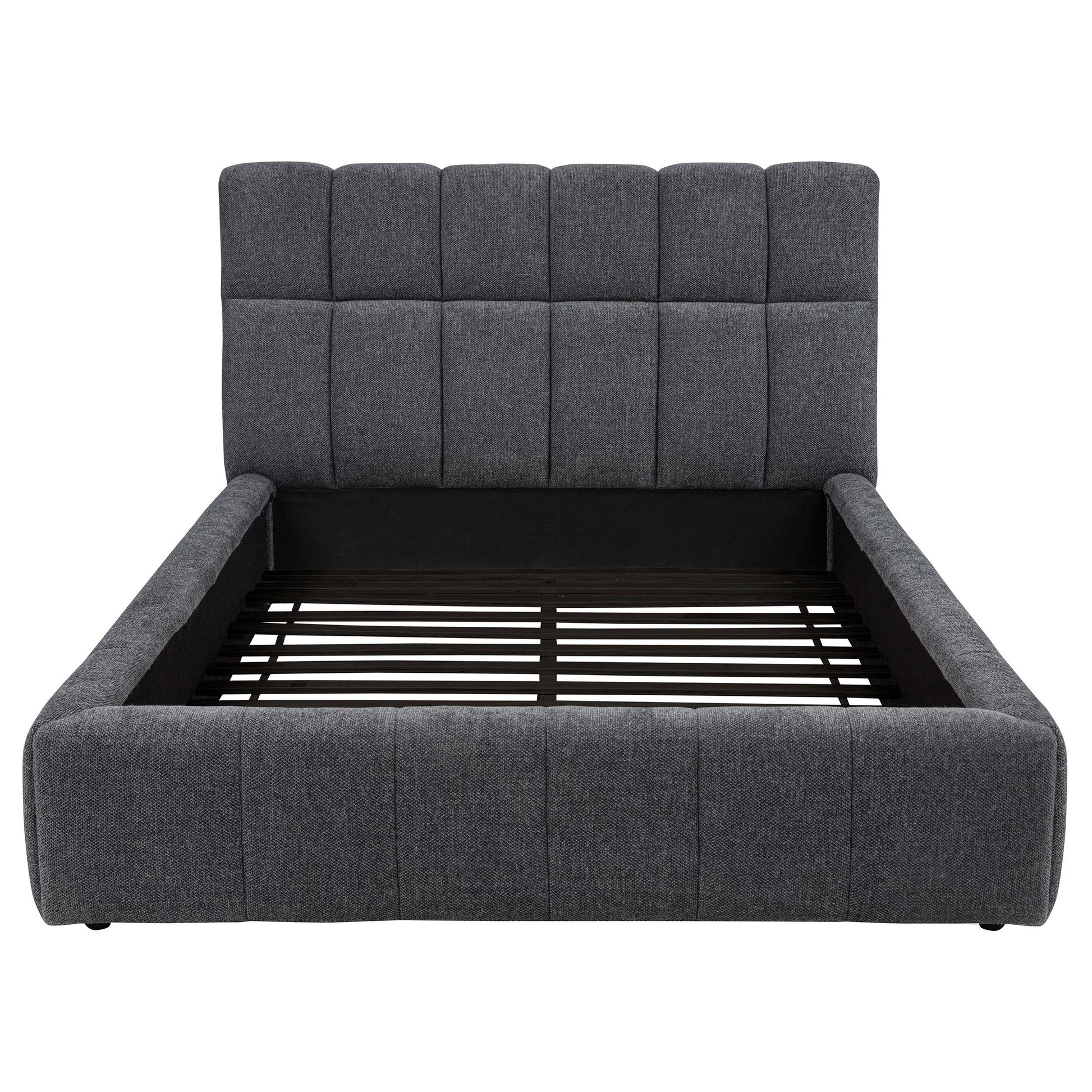  Coaster Furniture Nollet 315917GRYQ 48-inch Upholstered Queen Panel Platform Bed - Grey IMAGE 5