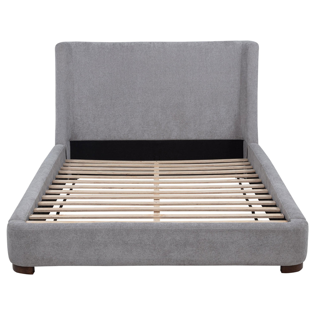 Coaster Furniture Rennes 315928KE Upholstered Eastern King Wingback Platform Bed - Grey IMAGE 1