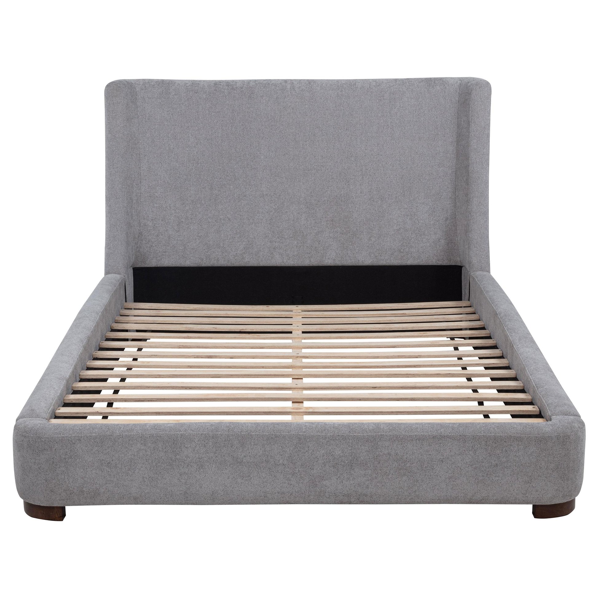  Coaster Furniture Rennes 315928KE Upholstered Eastern King Wingback Platform Bed - Grey IMAGE 5
