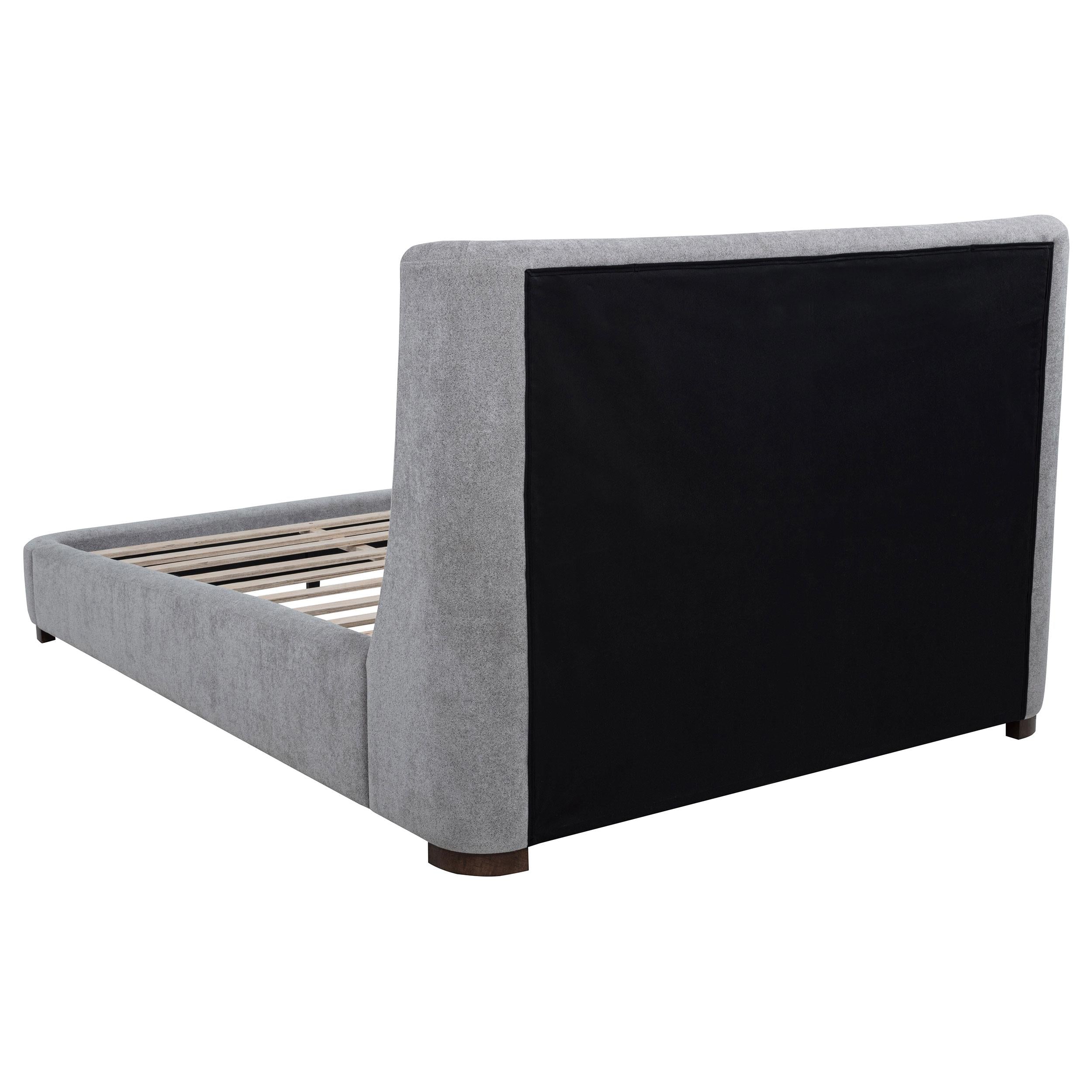  Coaster Furniture Rennes 315928KE Upholstered Eastern King Wingback Platform Bed - Grey IMAGE 6