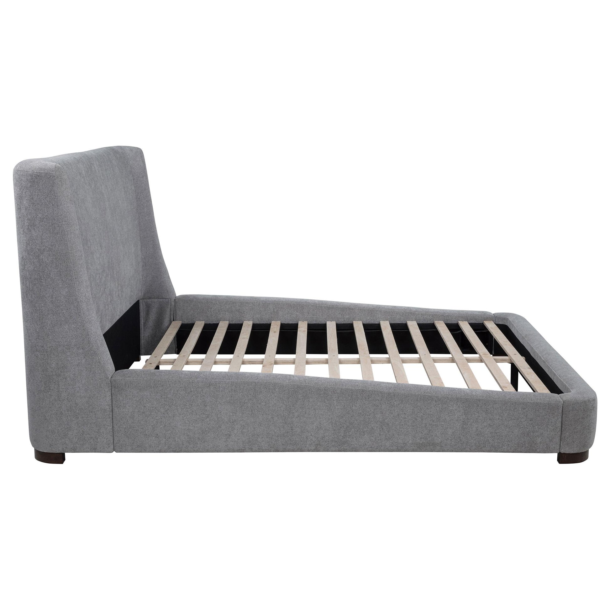  Coaster Furniture Rennes 315928Q Upholstered Queen Wingback Platform Bed - Grey IMAGE 8