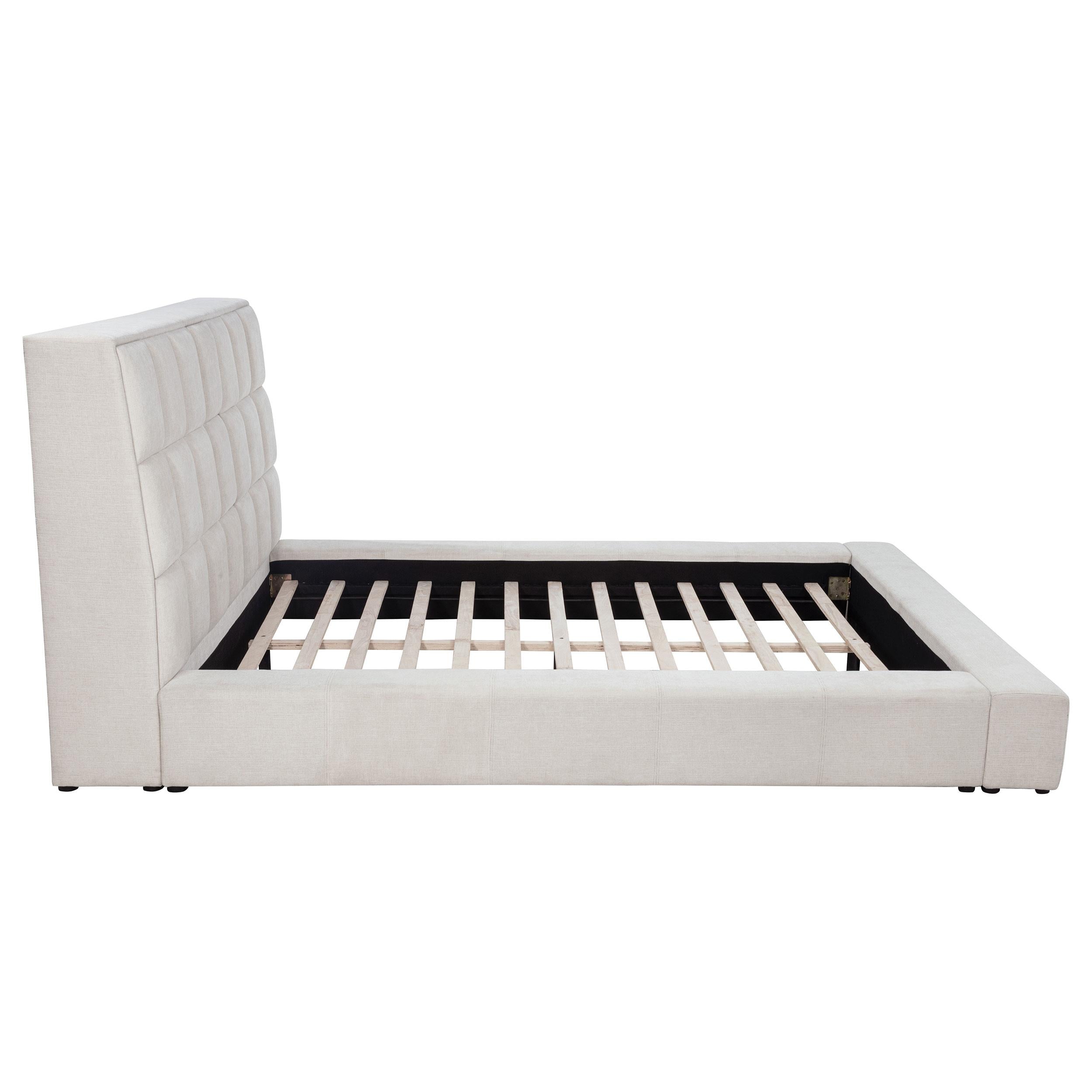  Coaster Furniture Dreux 315948CRMKE Upholstered Eastern King Panel Platform Bed - Cream IMAGE 10