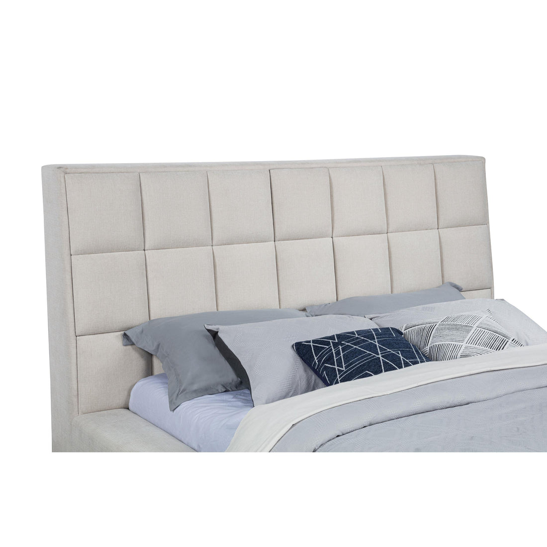  Coaster Furniture Dreux 315948CRMQ Upholstered Queen Panel Platform Bed - Cream IMAGE 1