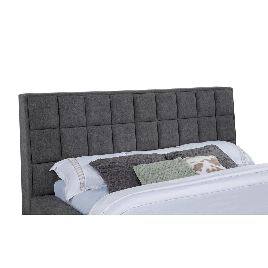  Coaster Furniture Dreux 315948GRYQ Upholstered Queen Panel Platform Bed - Grey IMAGE 1