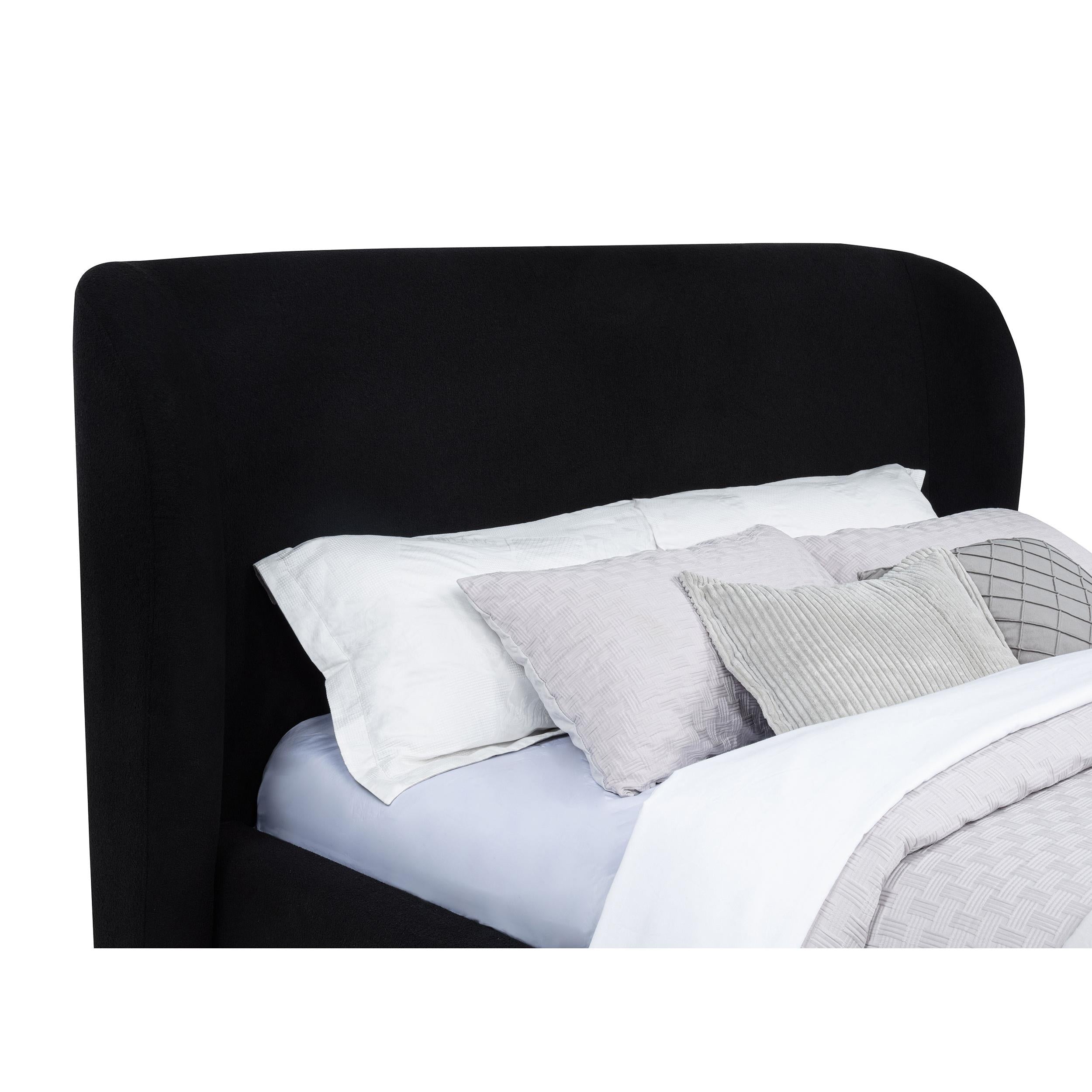  Coaster Furniture Blaire 315967BLKQ Upholstered Queen Wingback Platform Bed - Black IMAGE 2