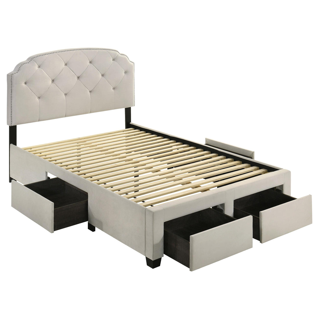  Coaster Furniture Marianna 316011F 4-drawer Upholstered Full Storage Bed - Cream IMAGE 1