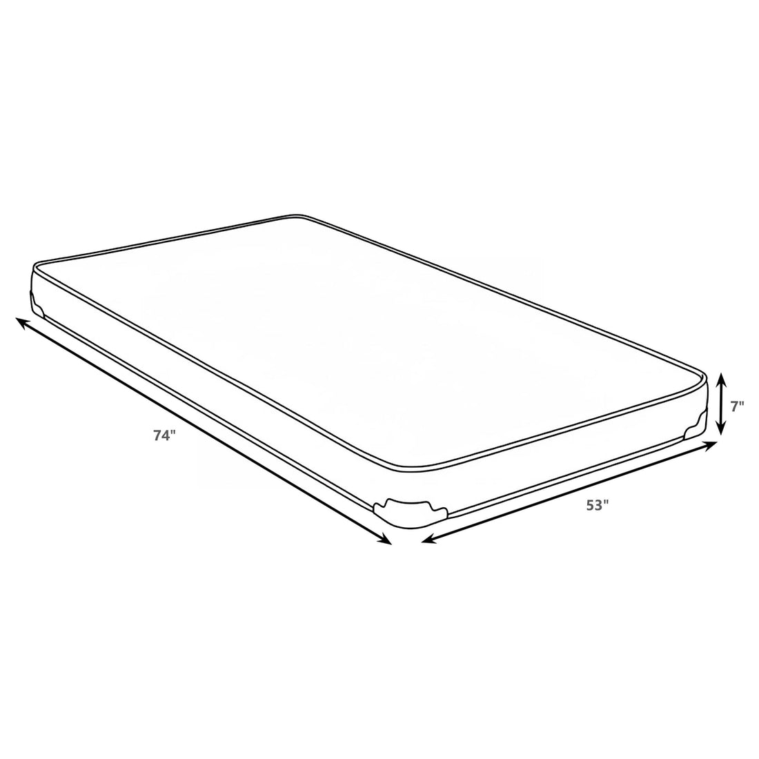  Coaster Furniture Drover 350160F 7-inch Full Foam Mattress with Built-in Bunkie Board IMAGE 1