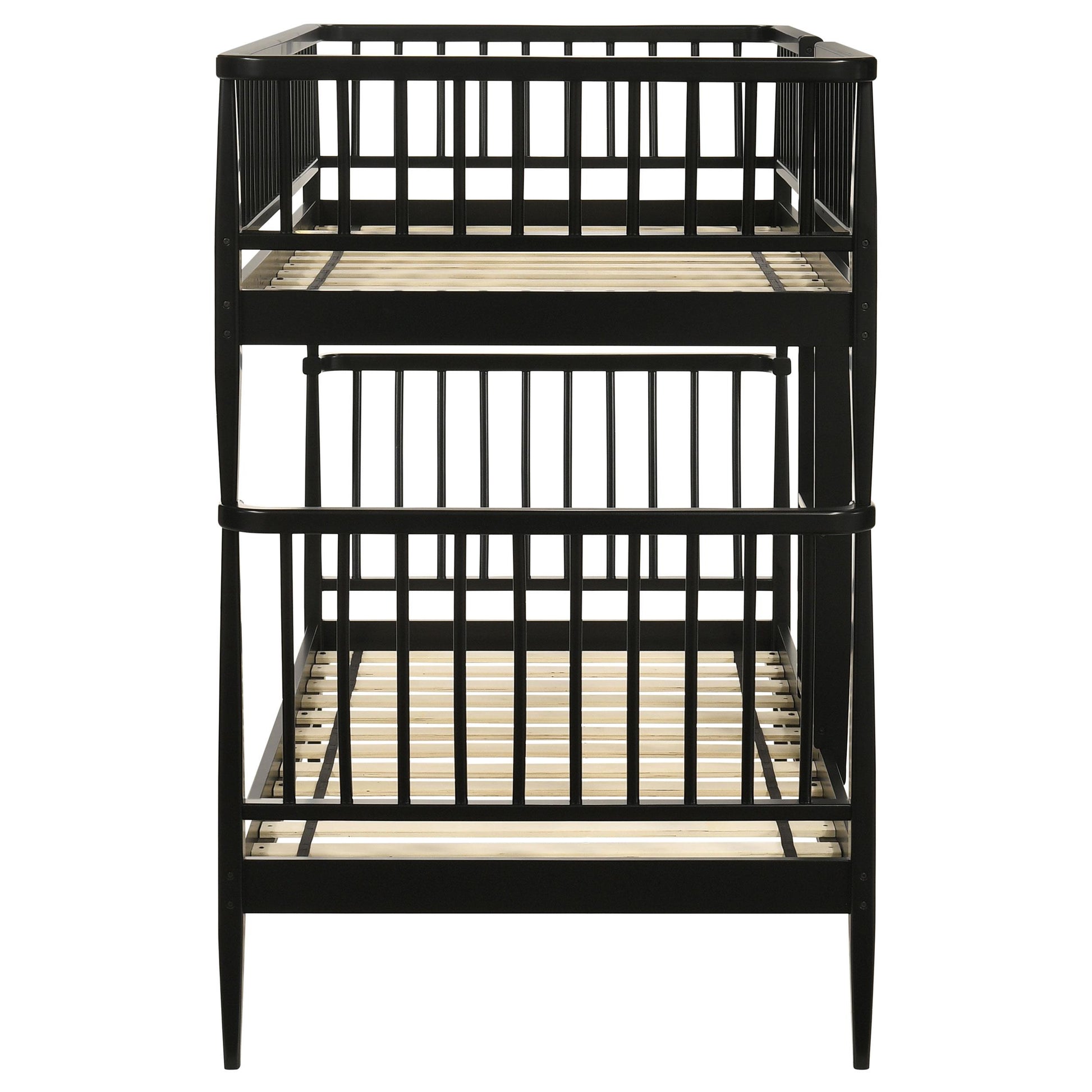 Coaster Furniture Abram 460061BLKT Windsor Twin Over Twin Wood Bunk Bed with Ladder - Black IMAGE 6