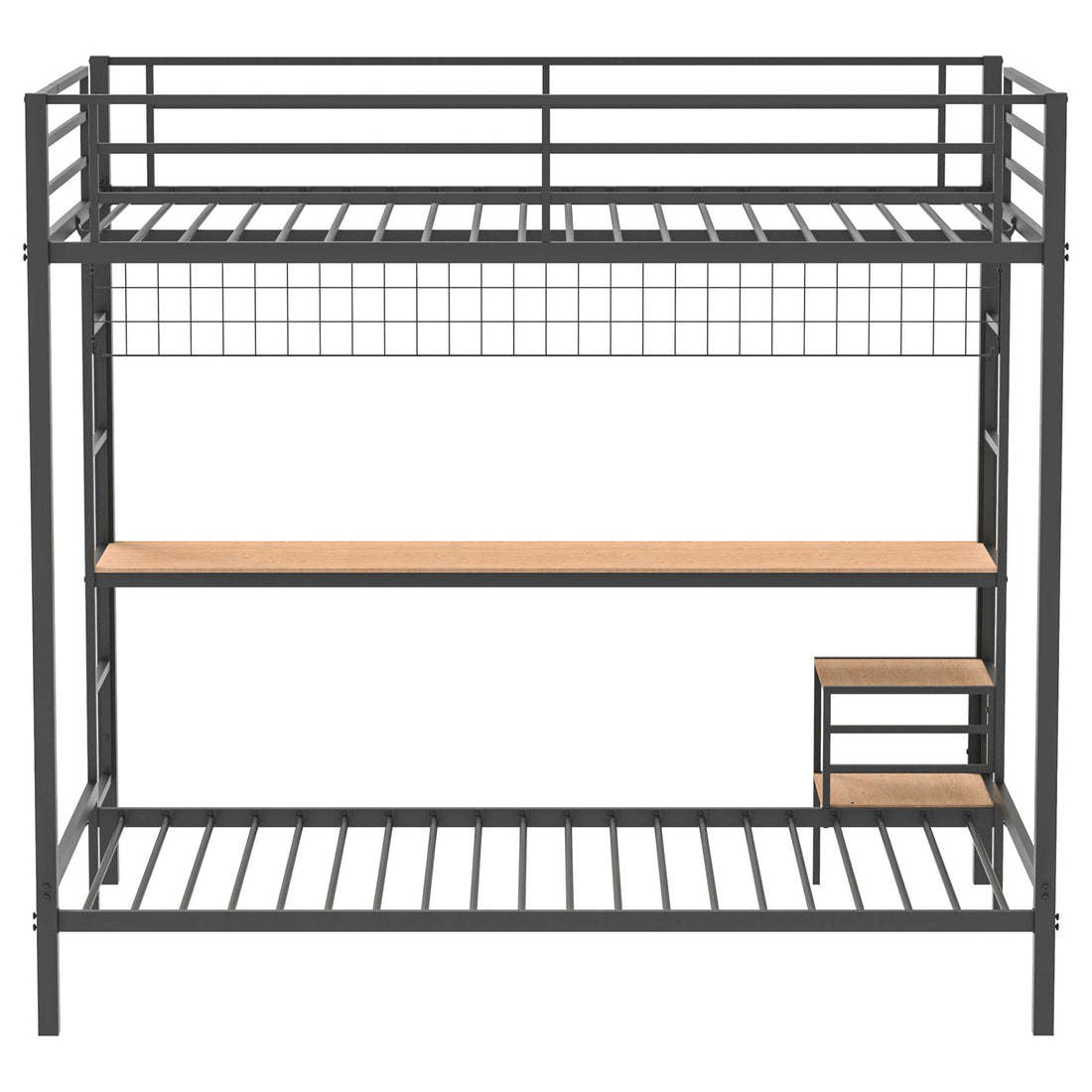  Coaster Furniture Bettoni 460209BLK Metal Full Over Twin Workstation Bunk Bed - Matte Black IMAGE 1