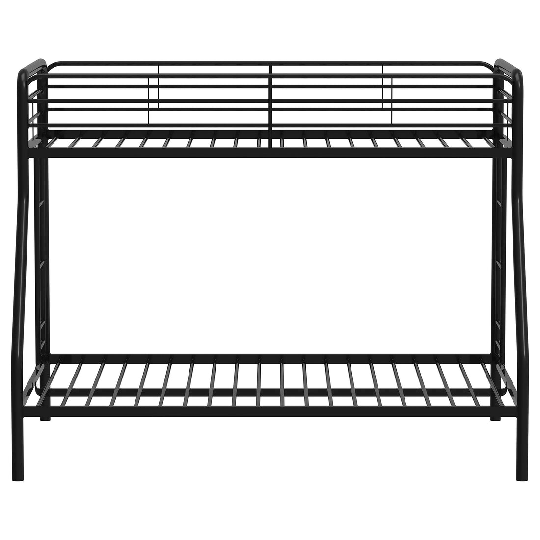  Coaster Furniture Carson 460340BLK Metal Twin Over Full Bunk Bed - Glossy Black IMAGE 1