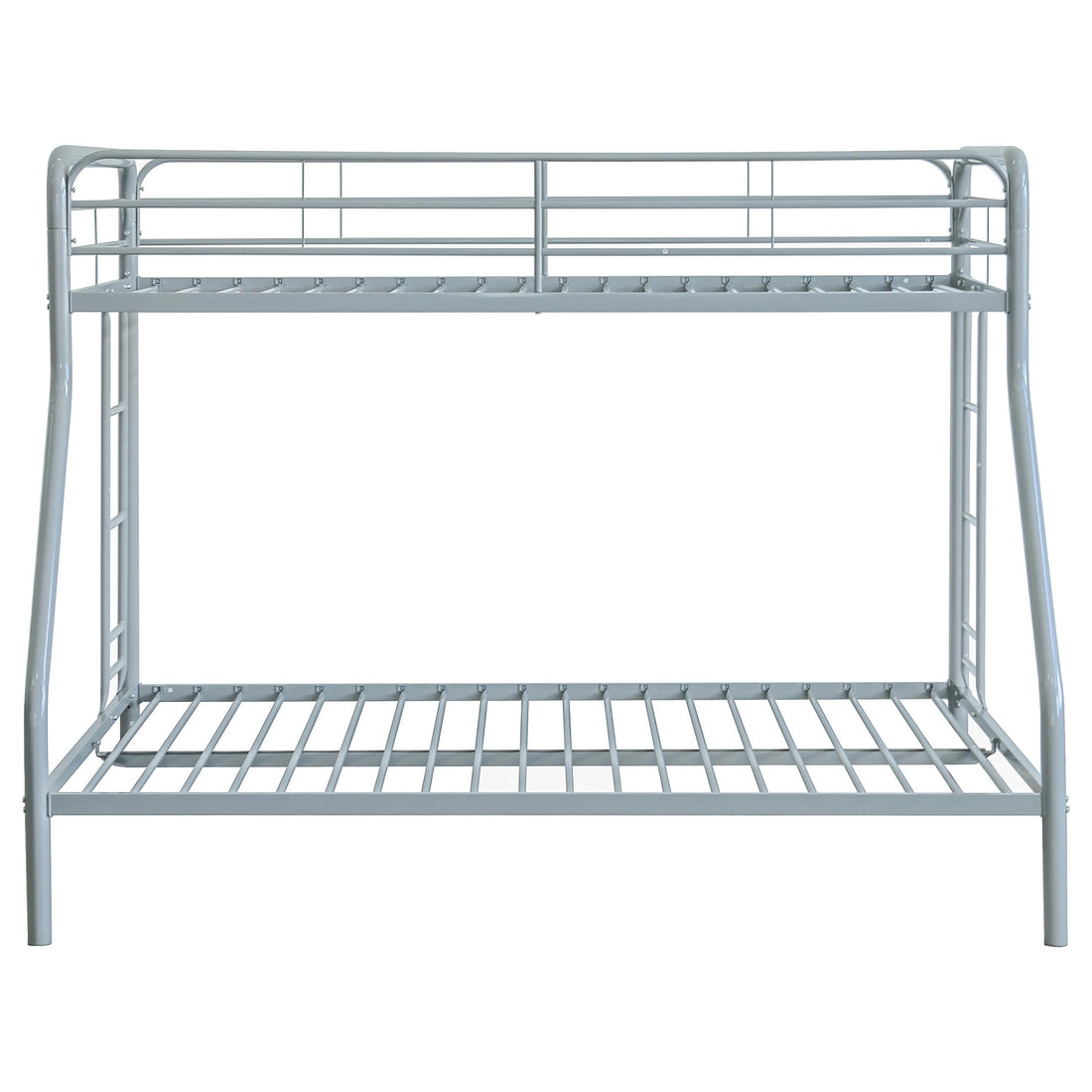 Coaster Furniture Carson 460340SVR Metal Twin Over Full Bunk Bed - Glossy Silver IMAGE 1