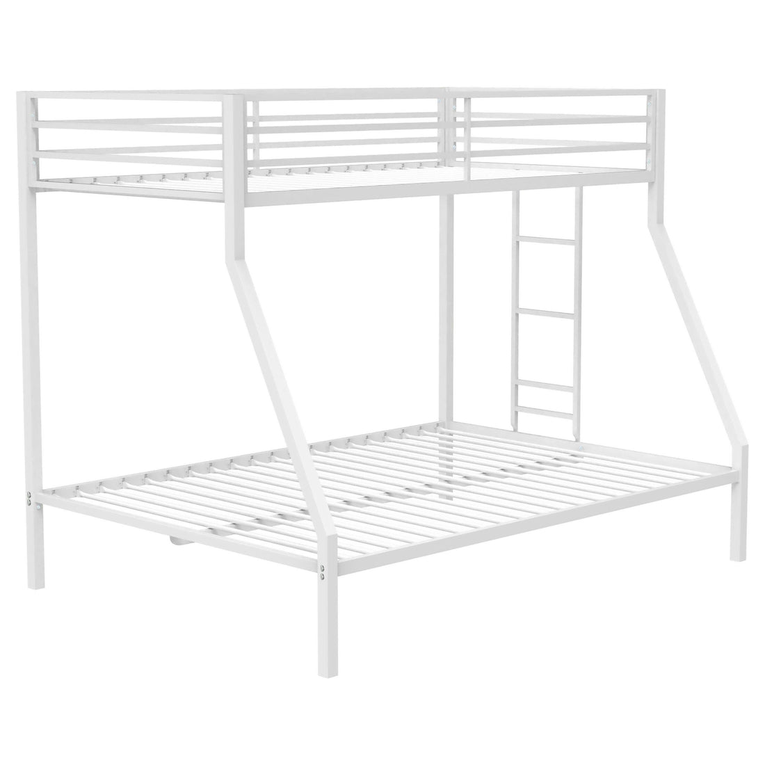  Coaster Furniture Alevera 460365WHT Metal Twin Over Full Bunk Bed with Ladder - White IMAGE 1