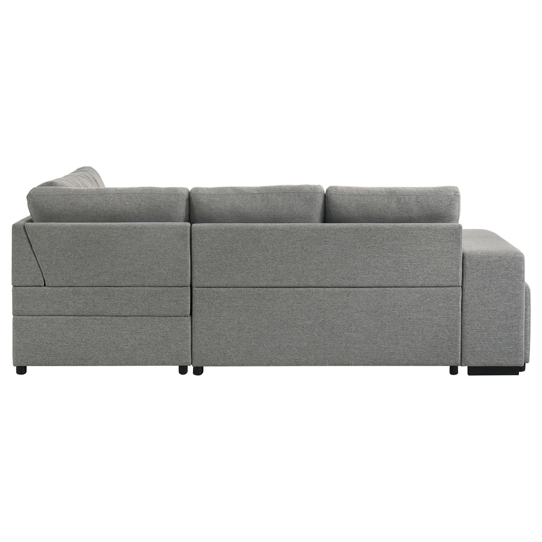  Coaster Furniture Roanne 500347 Fabric Upholstered Sleeper Sectional Sofa - Grey IMAGE 1