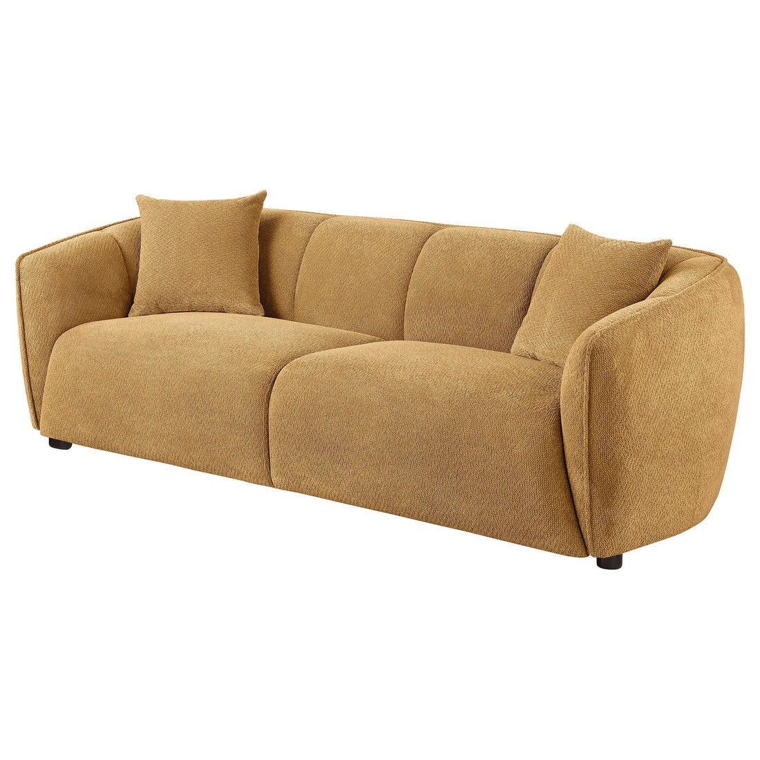  Coaster Furniture Aleisha 503061 Fabric Upholstered Sofa - Mustard Yellow IMAGE 1