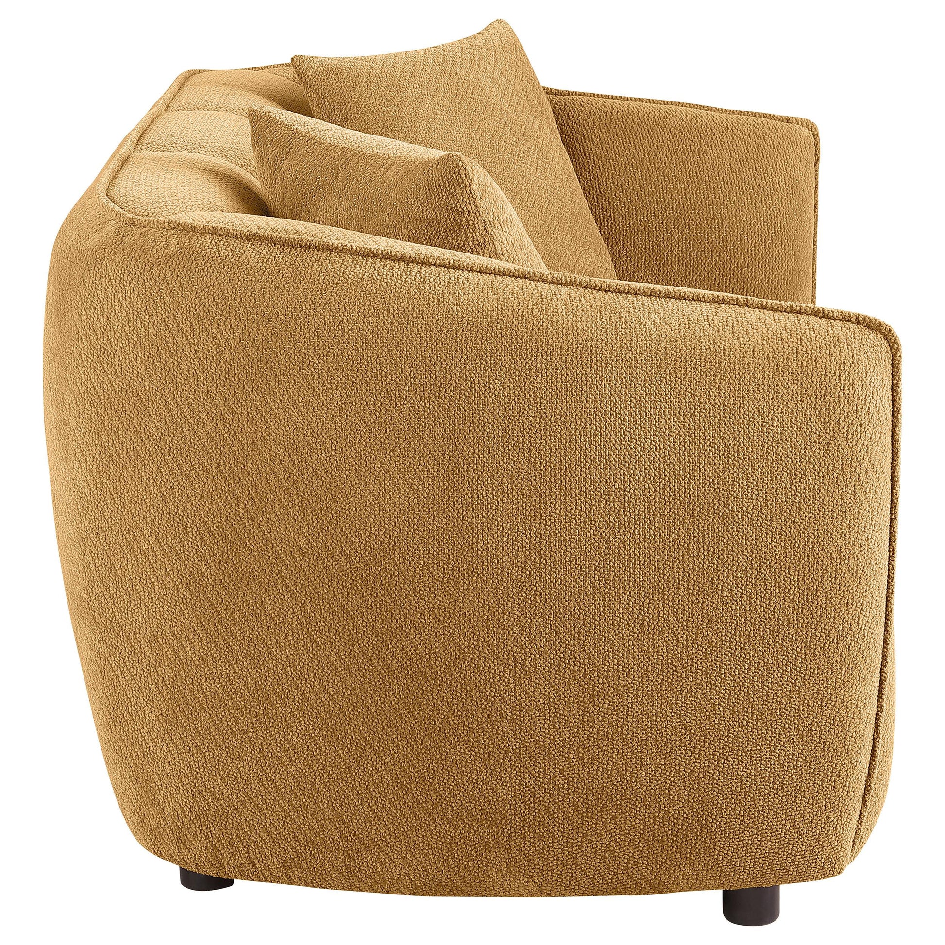  Coaster Furniture Aleisha 503062 Fabric Upholstered Loveseat - Mustard Yellow IMAGE 4