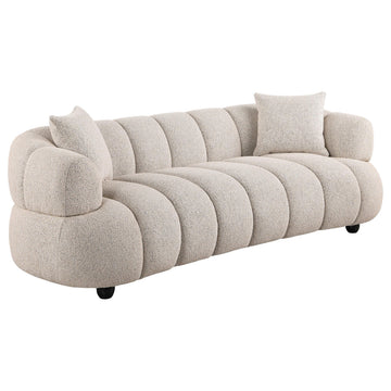  Coaster Furniture Whitney 503721 Contemporary Channel Tufted Woven Fabric Upholstered Sofa IMAGE 1