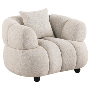  Coaster Furniture Whitney 503723 Contemporary Channel Tufted Woven Fabric Upholstered Accent Chair IMAGE 1