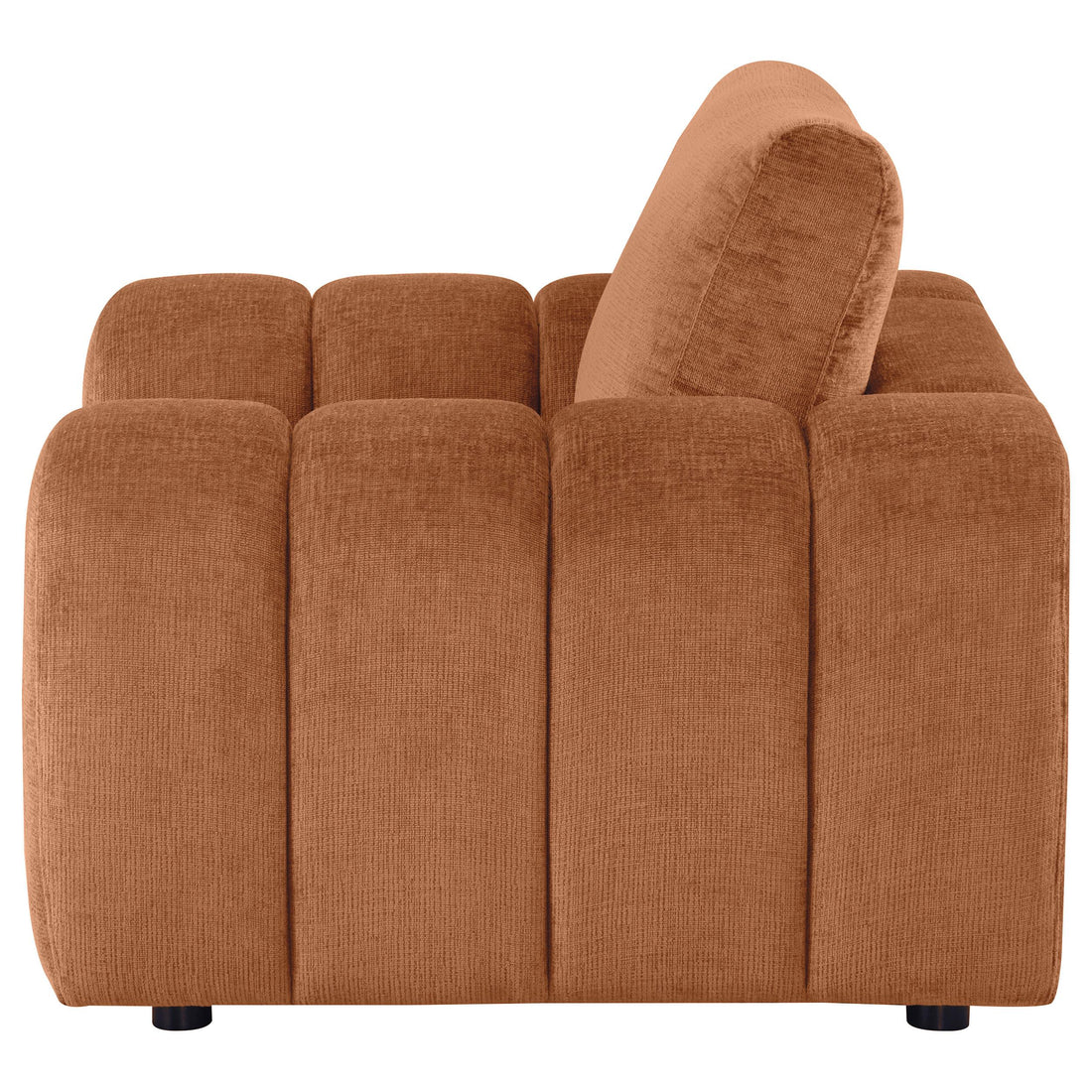  Coaster Furniture Burnett 504953 Chenille Upholstered Accent Chair - Burnt Orange IMAGE 1