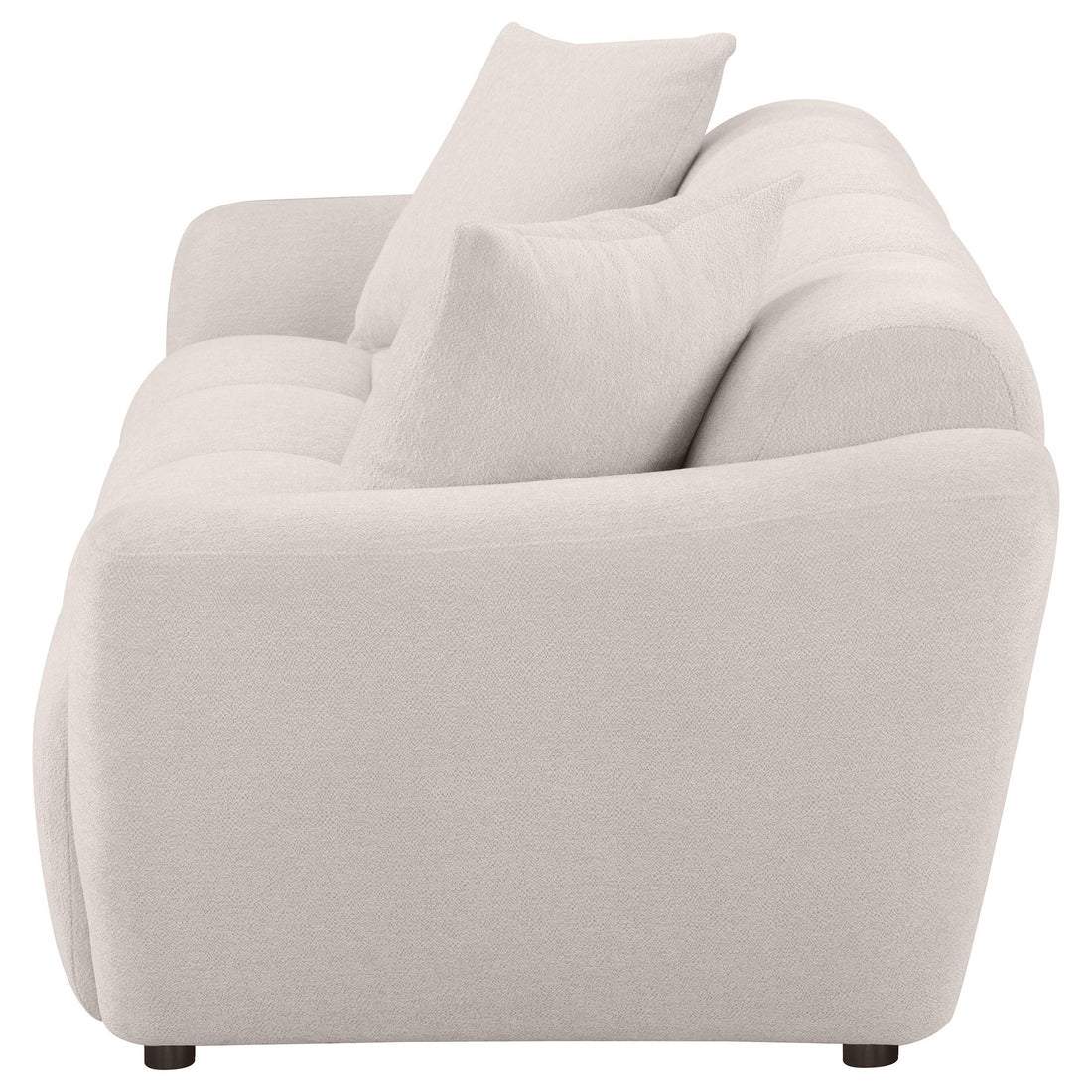  Coaster Furniture Destino 509301 Chenille Upholstered Splayed Arm Sofa - Greige IMAGE 1