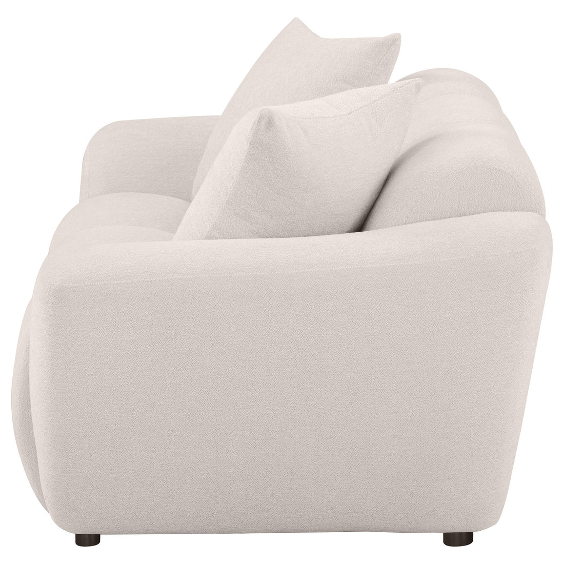  Coaster Furniture Destino 509302 Chenille Upholstered Splayed Arm Loveseat - Greige IMAGE 1