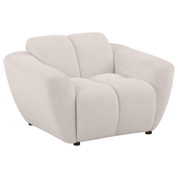  Coaster Furniture Destino 509303 Chenille Upholstered Splayed Arm Accent Chair - Greige IMAGE 1