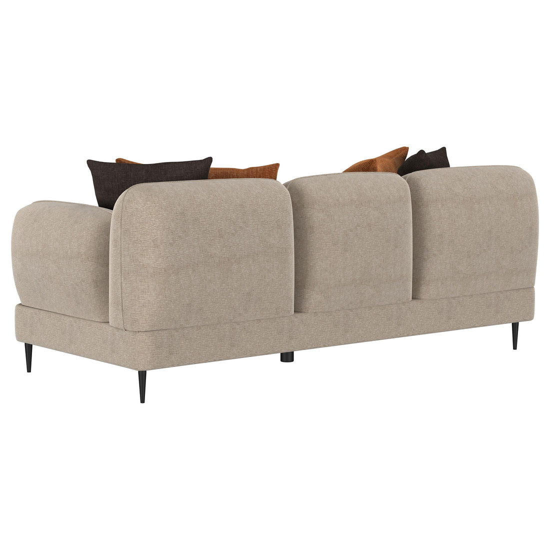  Coaster Furniture Jade 509411 Chenille Upholstered Sculpted Track Arm Sofa - Latte IMAGE 1