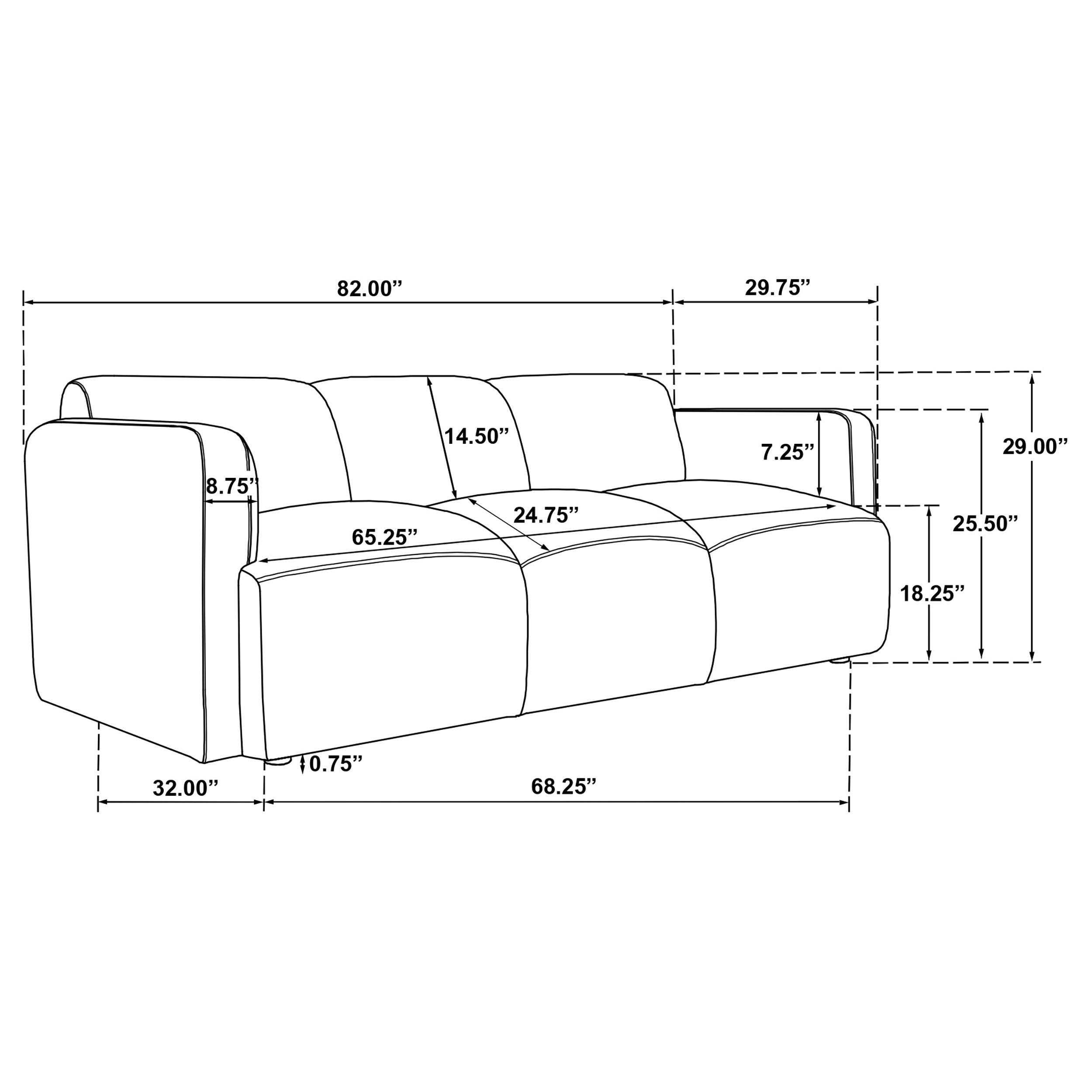 Coaster Furniture Dorset 509811 Fabric Upholstered Round Track Arm Sofa - White IMAGE 11