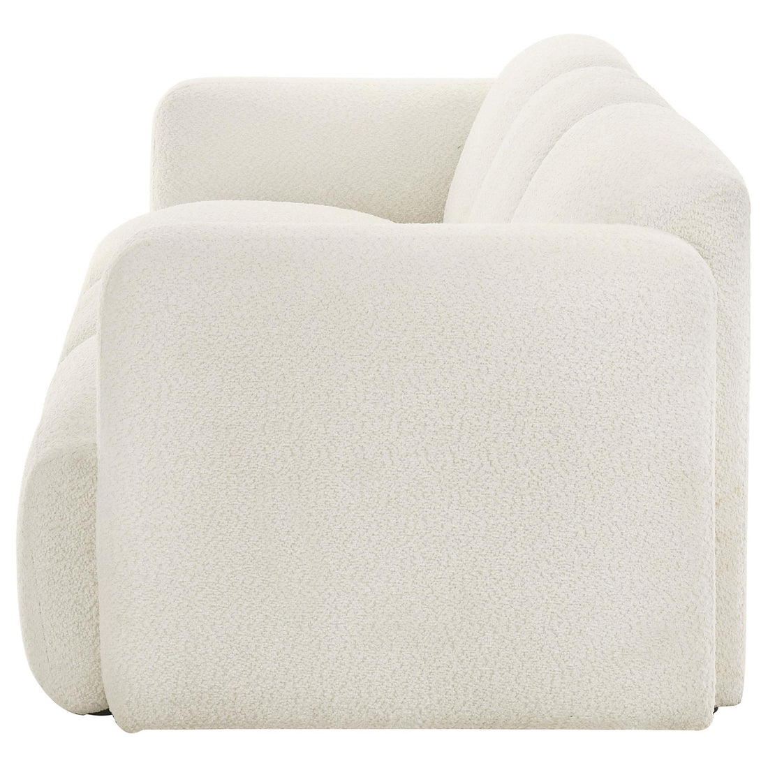  Coaster Furniture Dorset 509811 Fabric Upholstered Round Track Arm Sofa - White IMAGE 1
