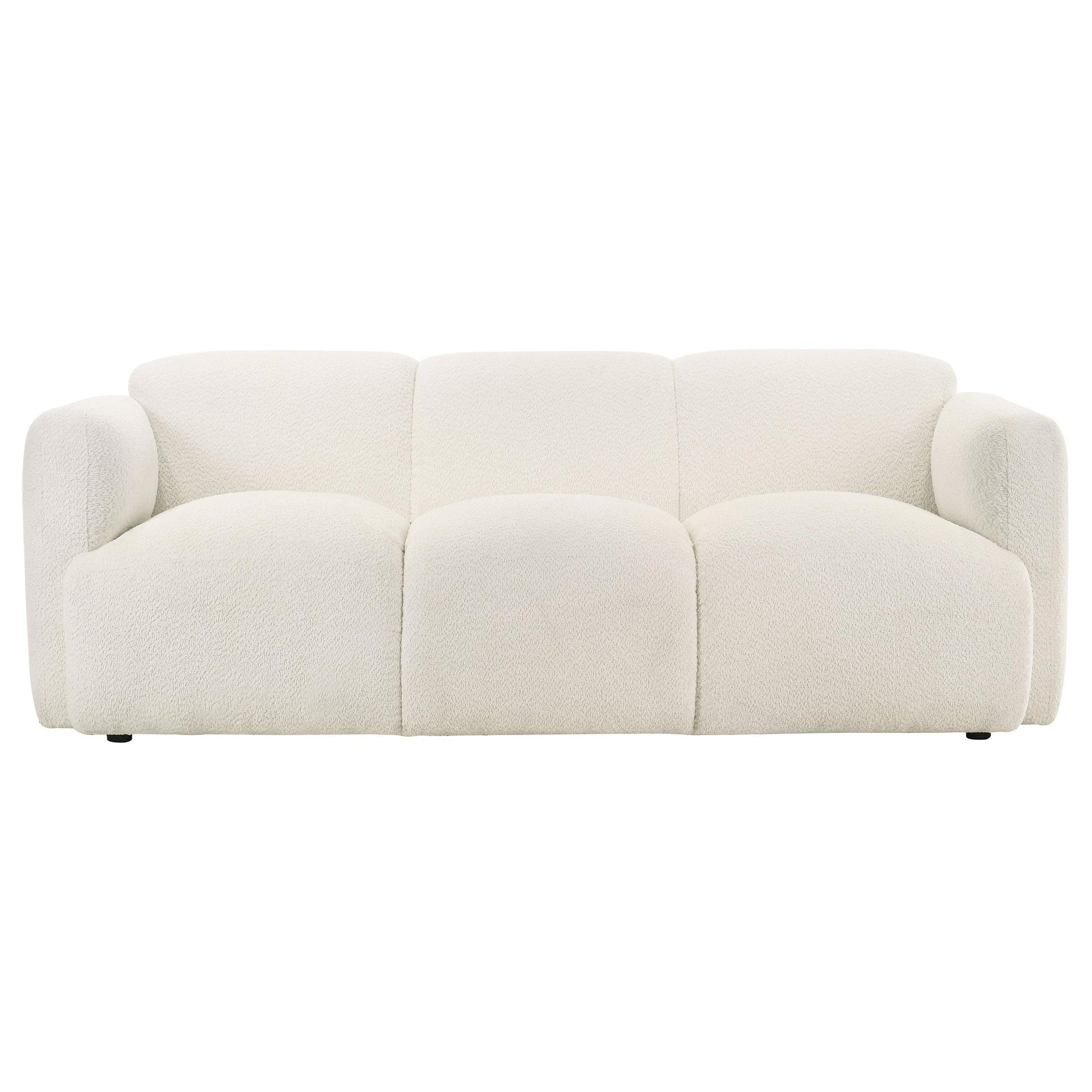  Coaster Furniture Dorset 509811 Fabric Upholstered Round Track Arm Sofa - White IMAGE 7