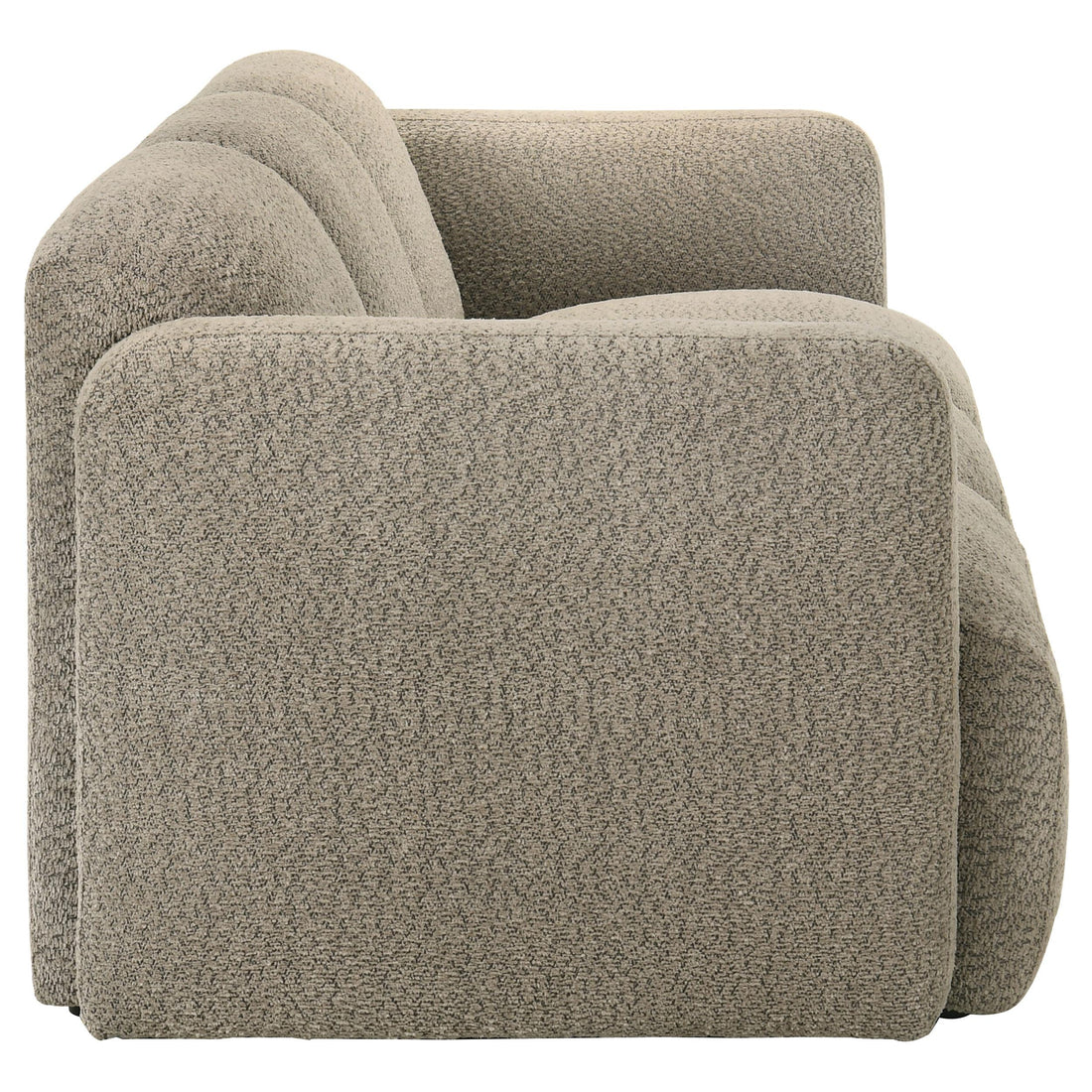  Coaster Furniture Dorset 509814 Fabric Upholstered Round Track Arm Sofa - Brown IMAGE 1