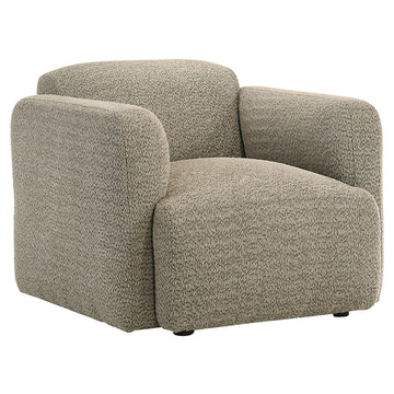  Coaster Furniture Dorset 509816 Fabric Upholstered Round Track Arm Accent Chair - Brown IMAGE 1