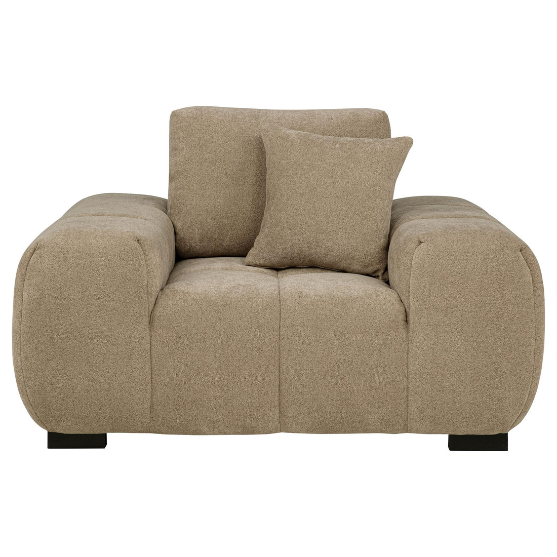  Coaster Furniture Octavia 509963 Upholstered Track Arm Accent Chair - Camel IMAGE 1