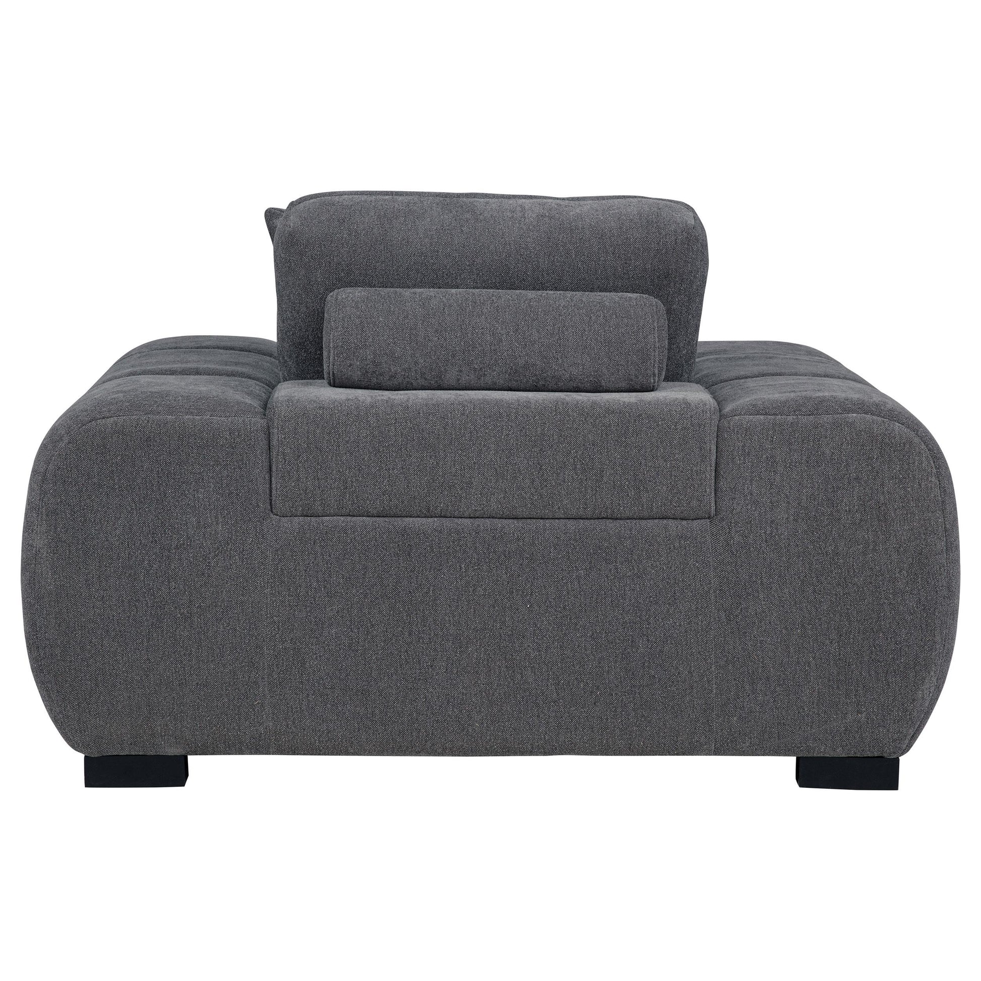  Coaster Furniture Octavia 509967 Upholstered Track Arm Accent Chair - Charcoal Grey IMAGE 5