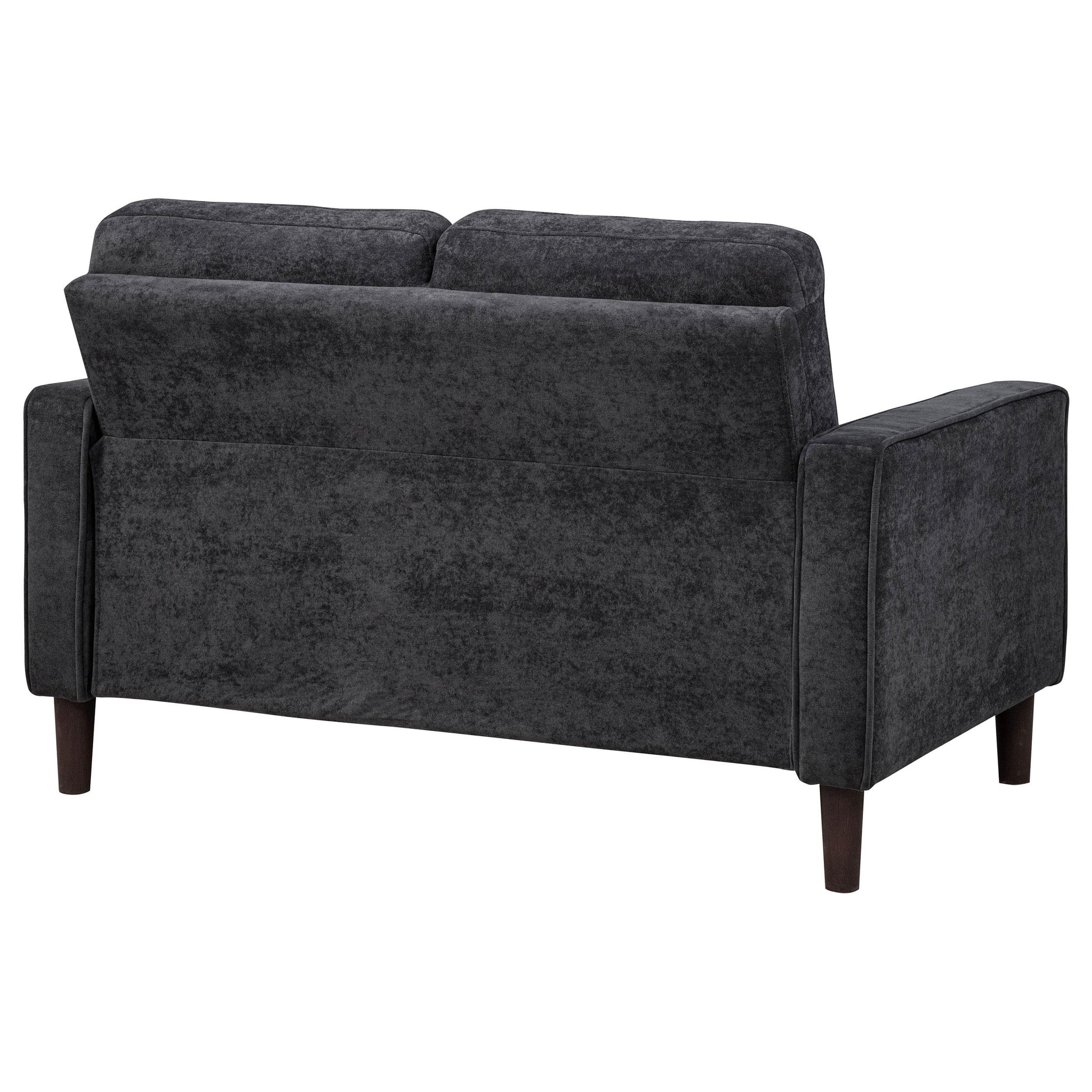 Coaster Furniture Bowen II 509982 Fabric Upholstered Track Arm Loveseat - Steel Grey IMAGE 6