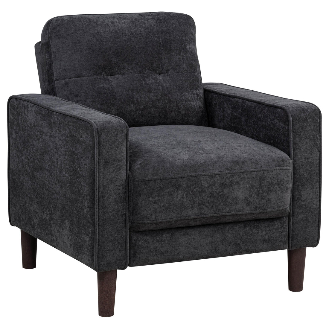  Coaster Furniture Bowen II 509983 Fabric Upholstered Track Arm Chair - Steel Grey IMAGE 1
