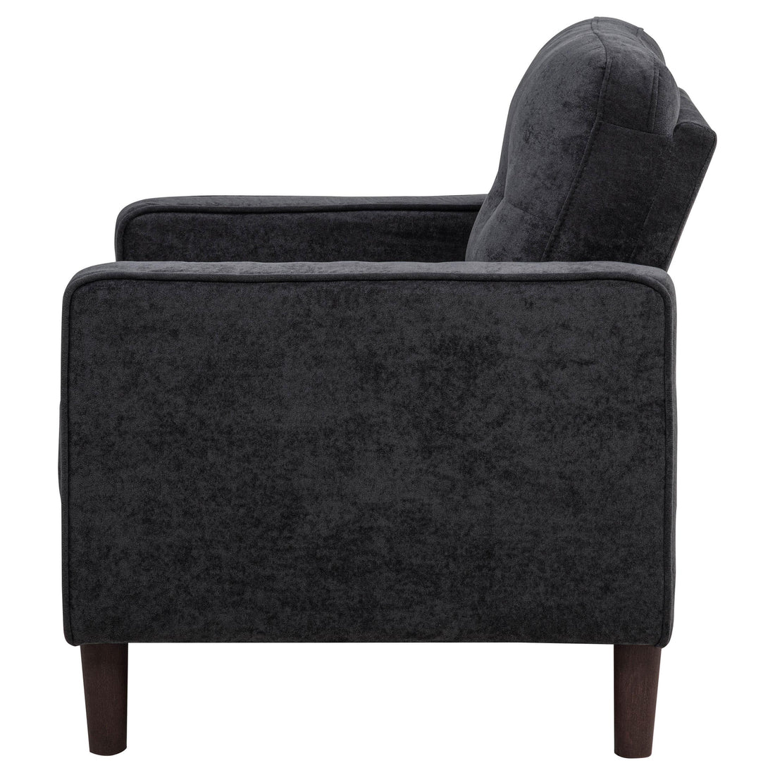  Coaster Furniture Bowen II 509983 Fabric Upholstered Track Arm Chair - Steel Grey IMAGE 1