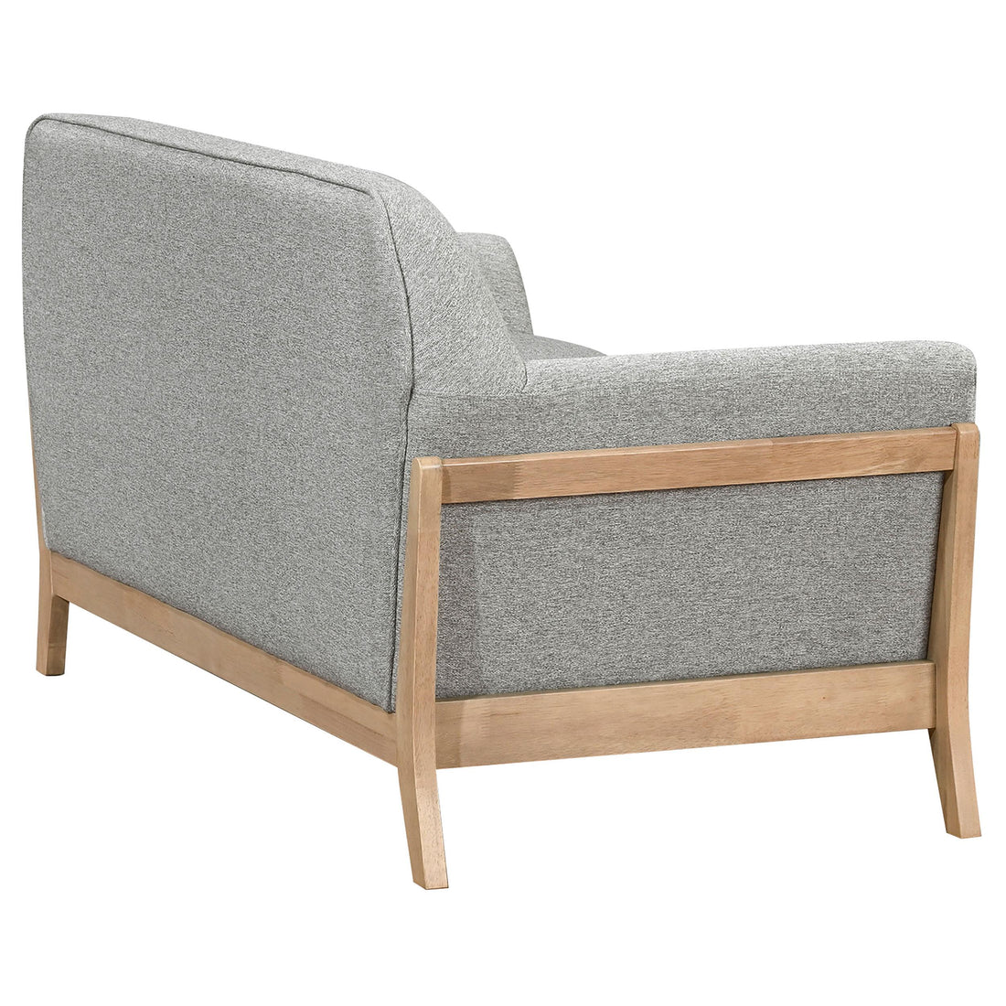  Coaster Furniture Vaughn 511072 Fabric Upholstered Flared Arm Loveseat - Grey IMAGE 1