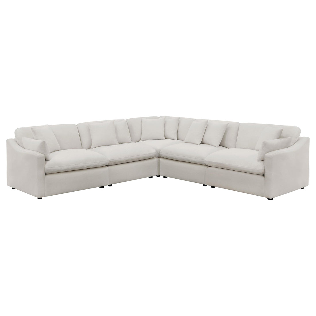  Coaster Furniture Hobson 551451-SETA 5-piece Upholstered Modular Sectional Sofa - Ivory IMAGE 1